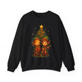Anime Christmas Tree Sweatshirt Cute Elf Duo Cozy Holiday Gift Winter Apparel for Anime Fans and Gamers