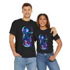 Neon Archer Anime Girl T-Shirt Cyberpunk Streetwear Glow Techwear Gift for Anime Fans and Gamers