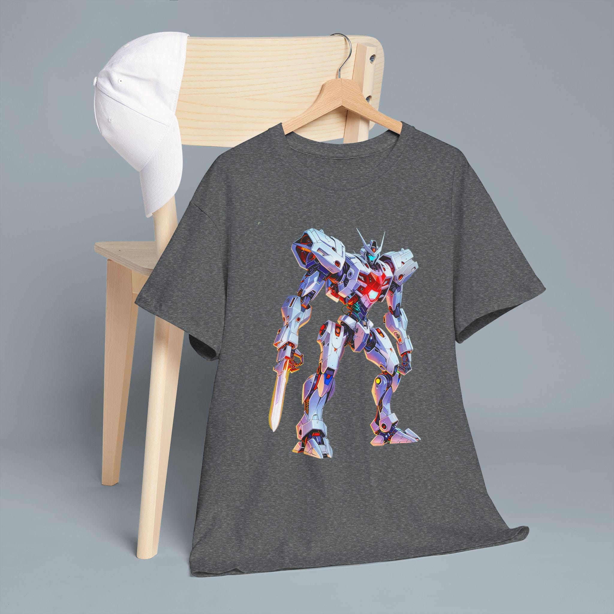 Retro Mech Anime T Shirt Robot Warrior Tee 80s Mecha Style Graphic Gift for Anime Fans and Gamers