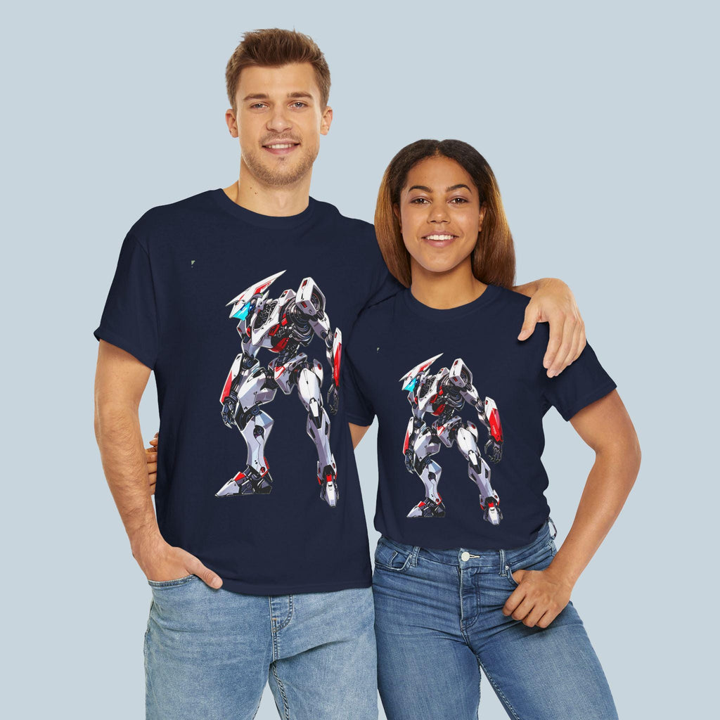 Modern Mech Anime T Shirt Futuristic Robot Warrior Tee Sci Fi Mecha Graphic Gift for Anime Fans and Gamers