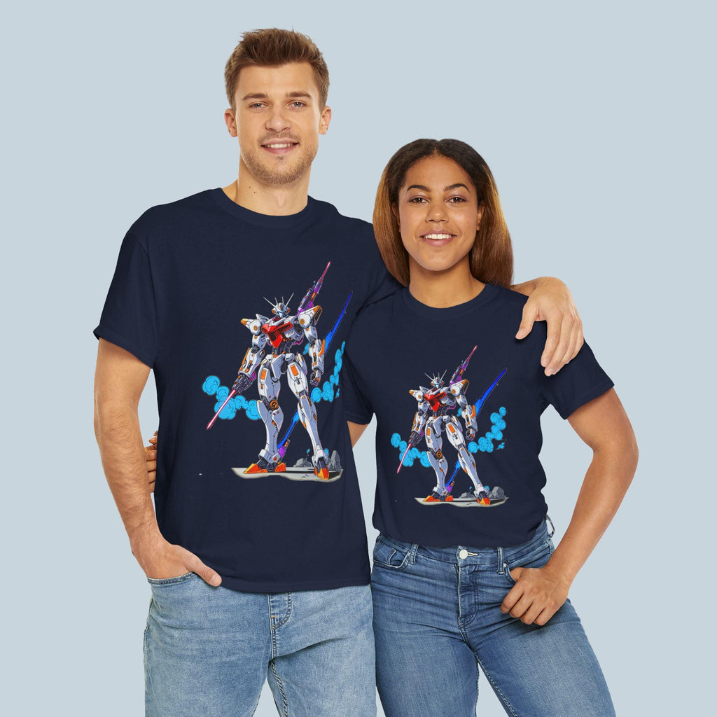 Anime Mech Hero T Shirt Futuristic Robot Warrior Tee 2000s Mecha Graphic Gift for Anime Fans and Gamers