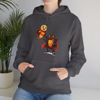 Superbug Duo Hoodie Funny Cartoon Insect Sweatshirt Cute Nerdy Gift for Anime Fans and Gamers