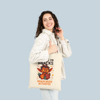 Running on Snacks Tote | Funny Goblin Anime Style Canvas Tote | Snack Mode Activated Gift for Foodies, Gamers, Students, and Gremlin Girls