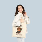 Anxious But Armed Tote Bag Funny Gamer Gift for Anime Fans Nerdy Warrior Humor Ready to Cry and Fight Satchel