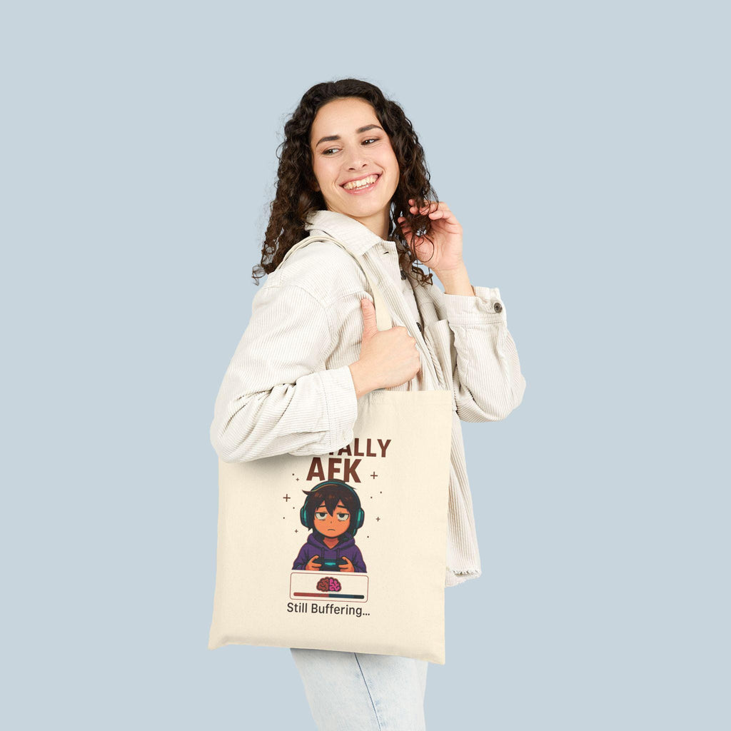 Mentally AFK Gamer Tote Bag Funny Anime Gift for Gamers Still Buffering Gaming Humor Lightweight Shopping Bag