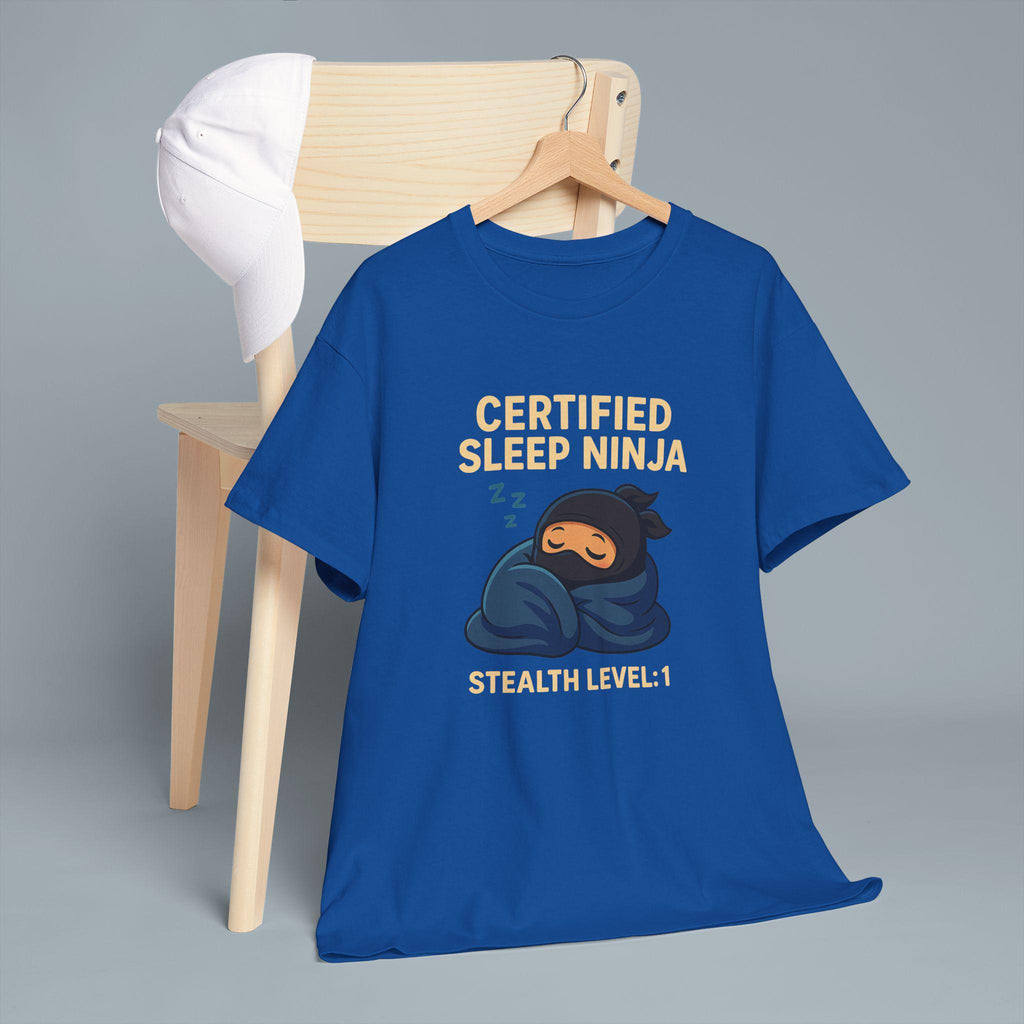 Certified Sleep Ninja T-Shirt Funny Cozy Gamer Shirt for Anime Fans and Sleepyheads Stealth Mode Sleep Gift Black Tee