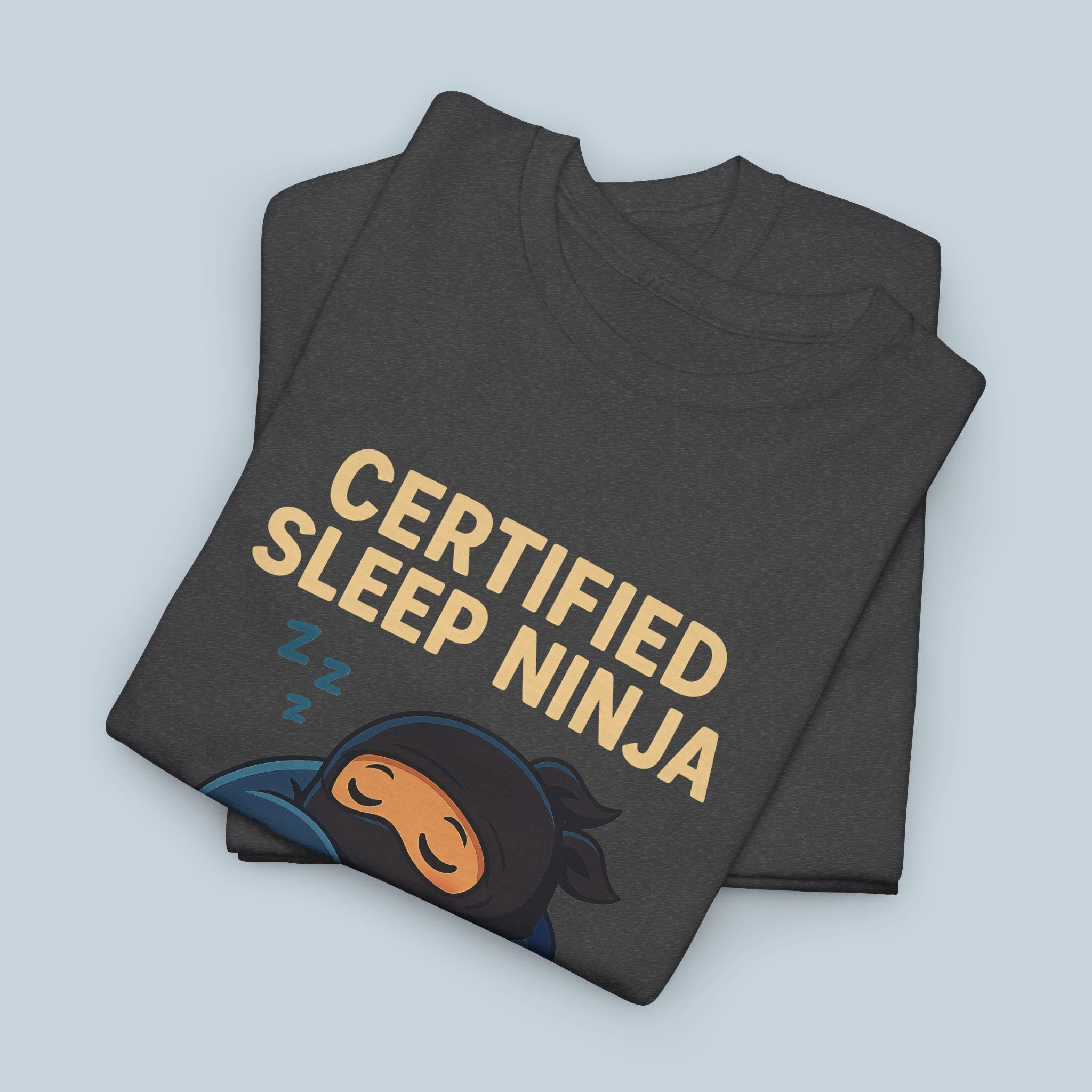 Certified Sleep Ninja T-Shirt Funny Cozy Gamer Shirt for Anime Fans and Sleepyheads Stealth Mode Sleep Gift Black Tee