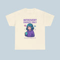 Introvert Energy Only Shirt, Cute Anime Girl with Hoodie & Lo-Fi Vibes | Cozy Ambient Anxiety Tee | Gamer Gift | Epic Anime Apparel