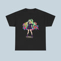 Graffiti Anime Girl T Shirt Neon Streetwear Graphic Tee for Anime Fans and Gamers
