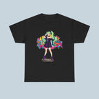 Graffiti Anime Girl T Shirt Neon Streetwear Graphic Tee for Anime Fans and Gamers