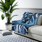 Cyber Anime Girl Sherpa Blanket Futuristic Neon Sci Fi Cozy Gift for Gamers and Collectors