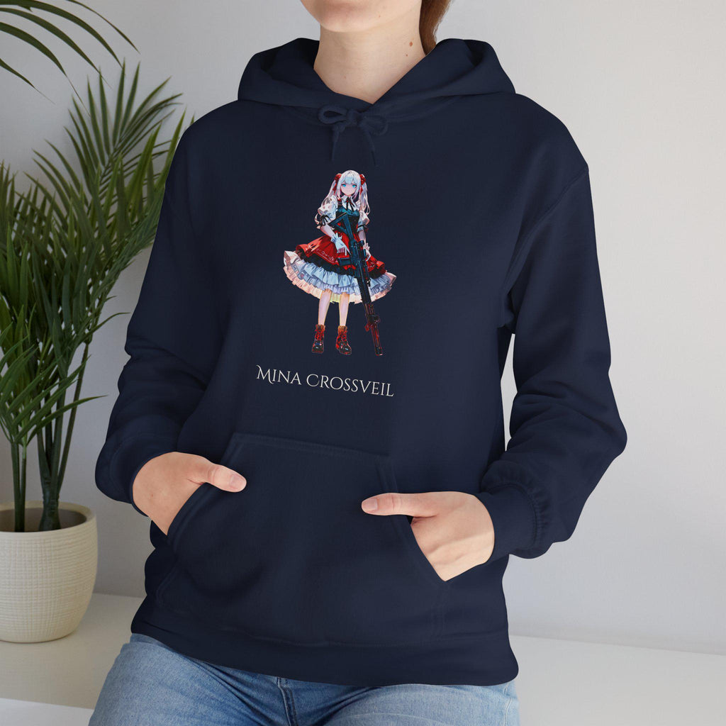 Anime Girl Hoodie Mina Crossveil Gothic Lolita Sweatshirt Cute Outfit Gift for Gamers and Collectors