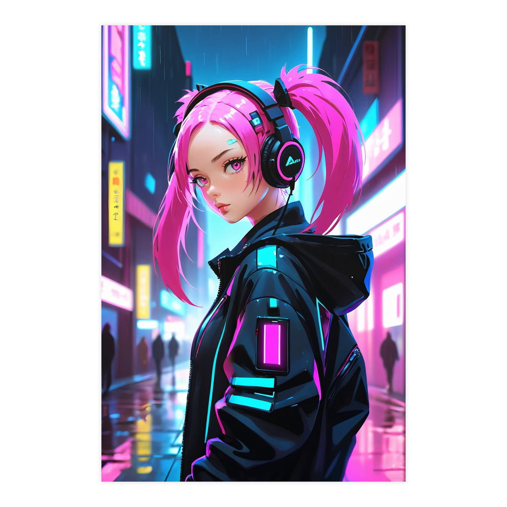 Cyberpunk Inspired Matte Poster, Wall Art for Home Decor, Aesthetic Prints for Gamers, Anime Lovers, Gift for Birthdays and Holidays