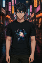 Anime Electric Punch Hoodie Streetwear Lightning Power Graphic Gift for Anime Fans and Gamers Cool Japanese Style Sweatshirt