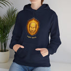Light Spirit Hoodie Golden Mask Glow Streetwear Spiritual Anime Aesthetic Pullover Gift for Fans of Symbolic Art
