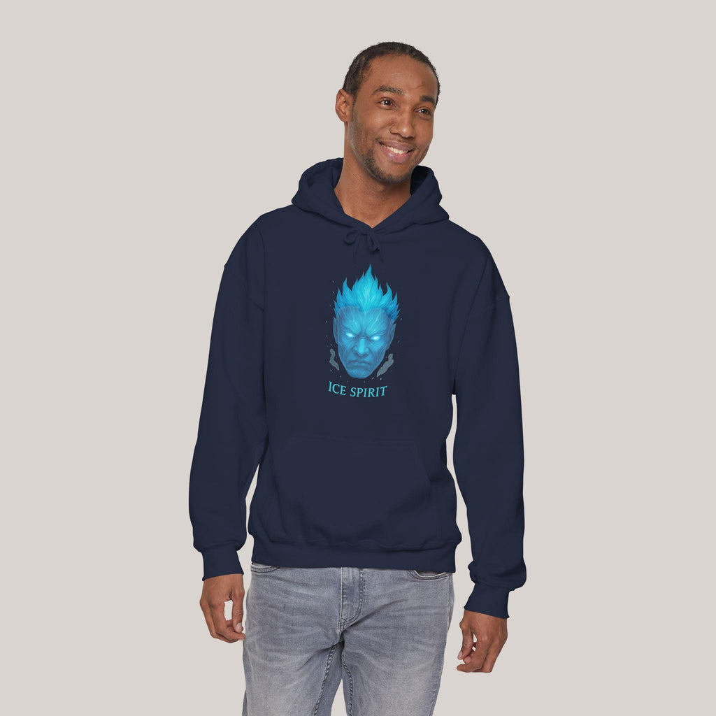 Ice Spirit Hoodie Cool Blue Demon Sweatshirt Mythic Mask Anime Streetwear Gift for Him Her