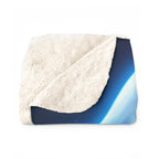 Cyberpunk Anime Girl Sherpa Blanket Futuristic Moon Warrior Soft Warm Gift for Anime Lovers Techwear Bedroom Decor