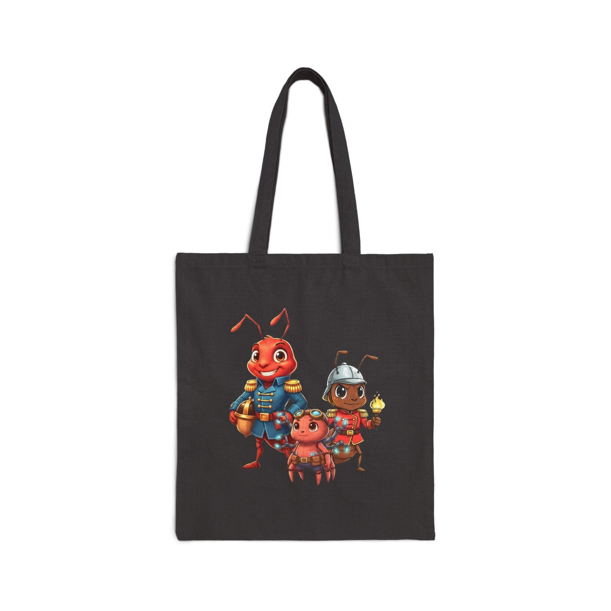 Bug Hero Crew Tote Bag Anime Style Cartoon Ant Characters Eco Canvas Book Bag Gift for Kids and Insect Lovers