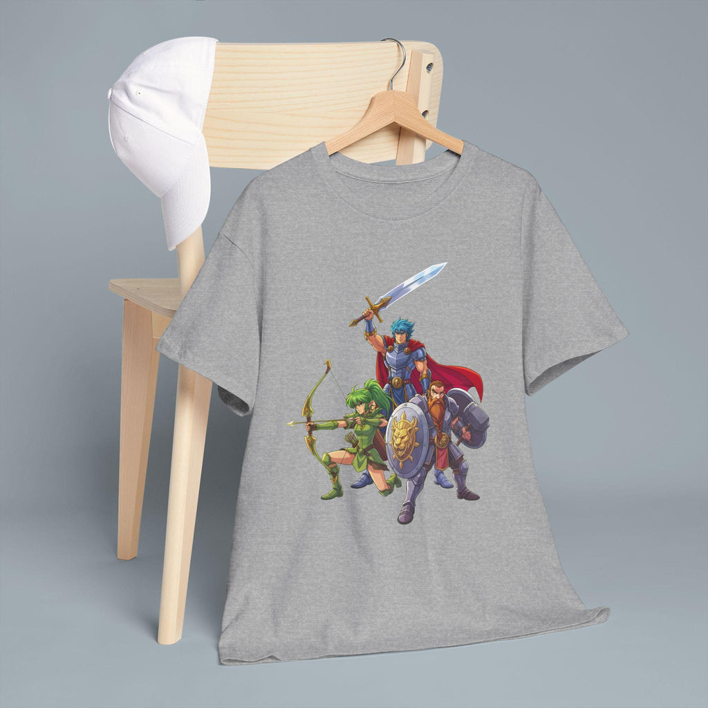 Hero Party RPG T-Shirt Fantasy Anime Game Graphic Retro Pixel Style Gift for Gamers and Dungeon Masters