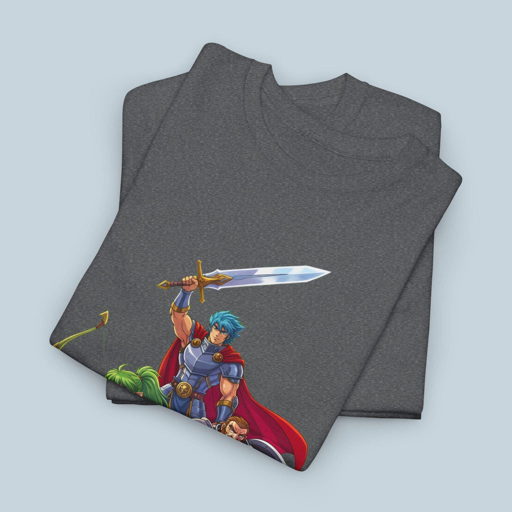 Hero Party RPG T-Shirt Fantasy Anime Game Graphic Retro Pixel Style Gift for Gamers and Dungeon Masters