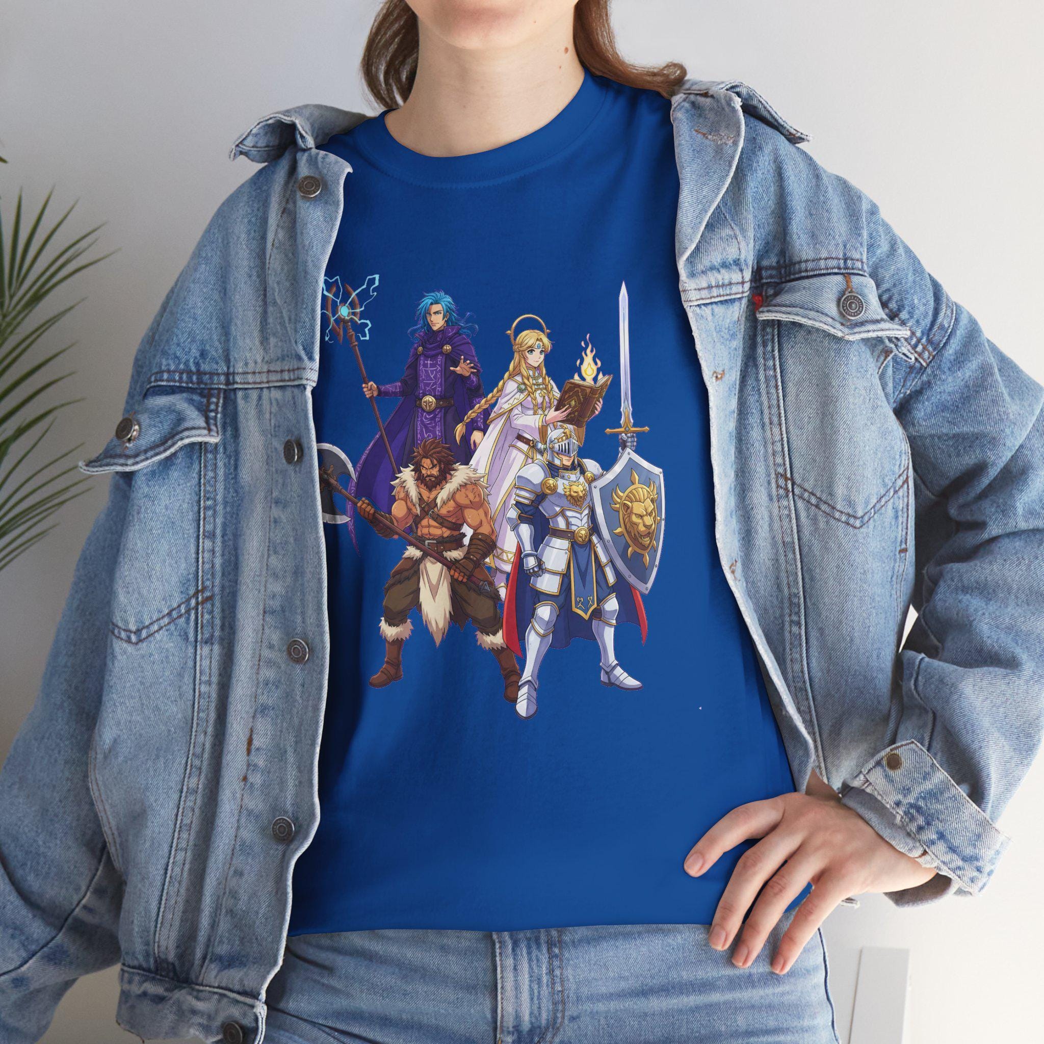 Paladin Cleric Mage Barbarian T-Shirt Fantasy RPG Party Anime Gamer Gift for D&D Fans and Dungeon Masters