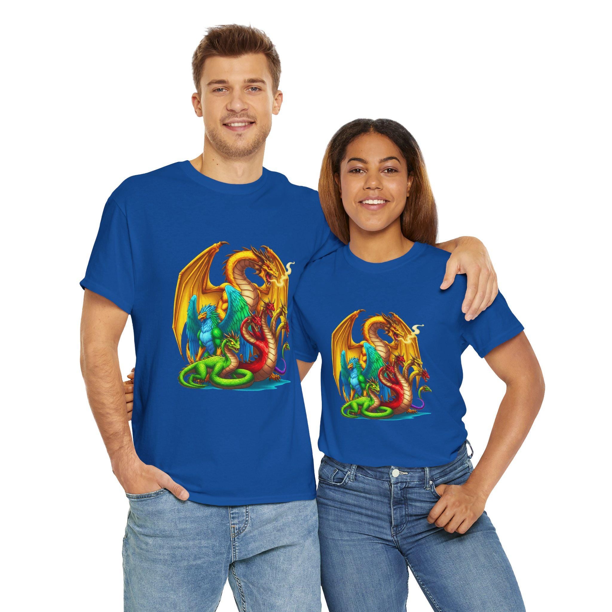 Dragon Hydra Griffin Basilisk T-Shirt Fantasy Monster Battle Shirt for RPG Gamers and Mythical Creature Fans