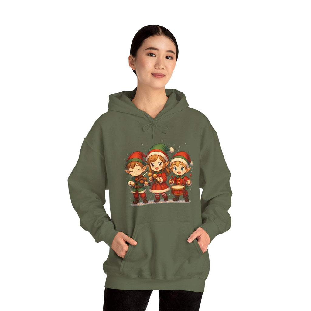 Cute Christmas Elf Hoodie Anime Holiday Sweatshirt Cozy Xmas Gift Kawaii Winter Outfit for Women Teens Gamers