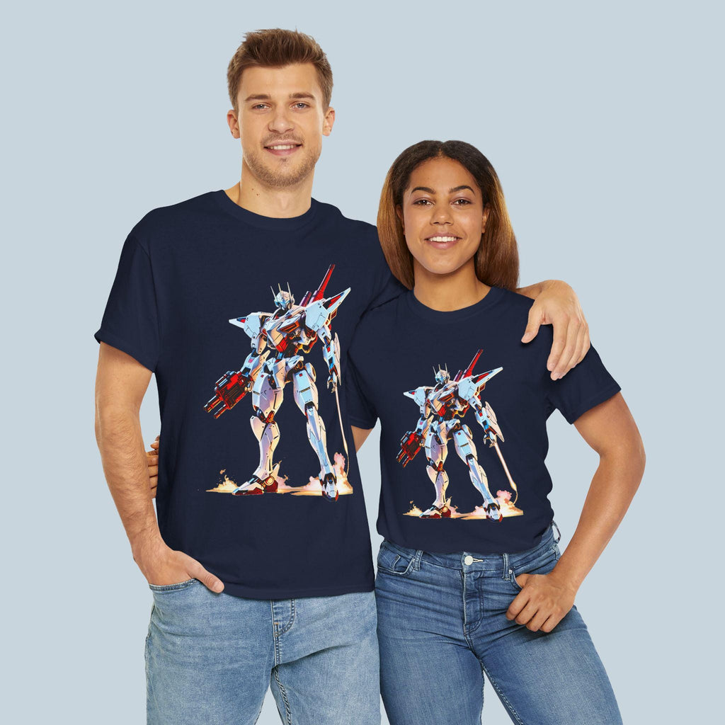 Retro 90s Mech Anime T Shirt Classic Robot Warrior Tee Vintage Mecha Graphic Gift for Anime Fans and Gamers