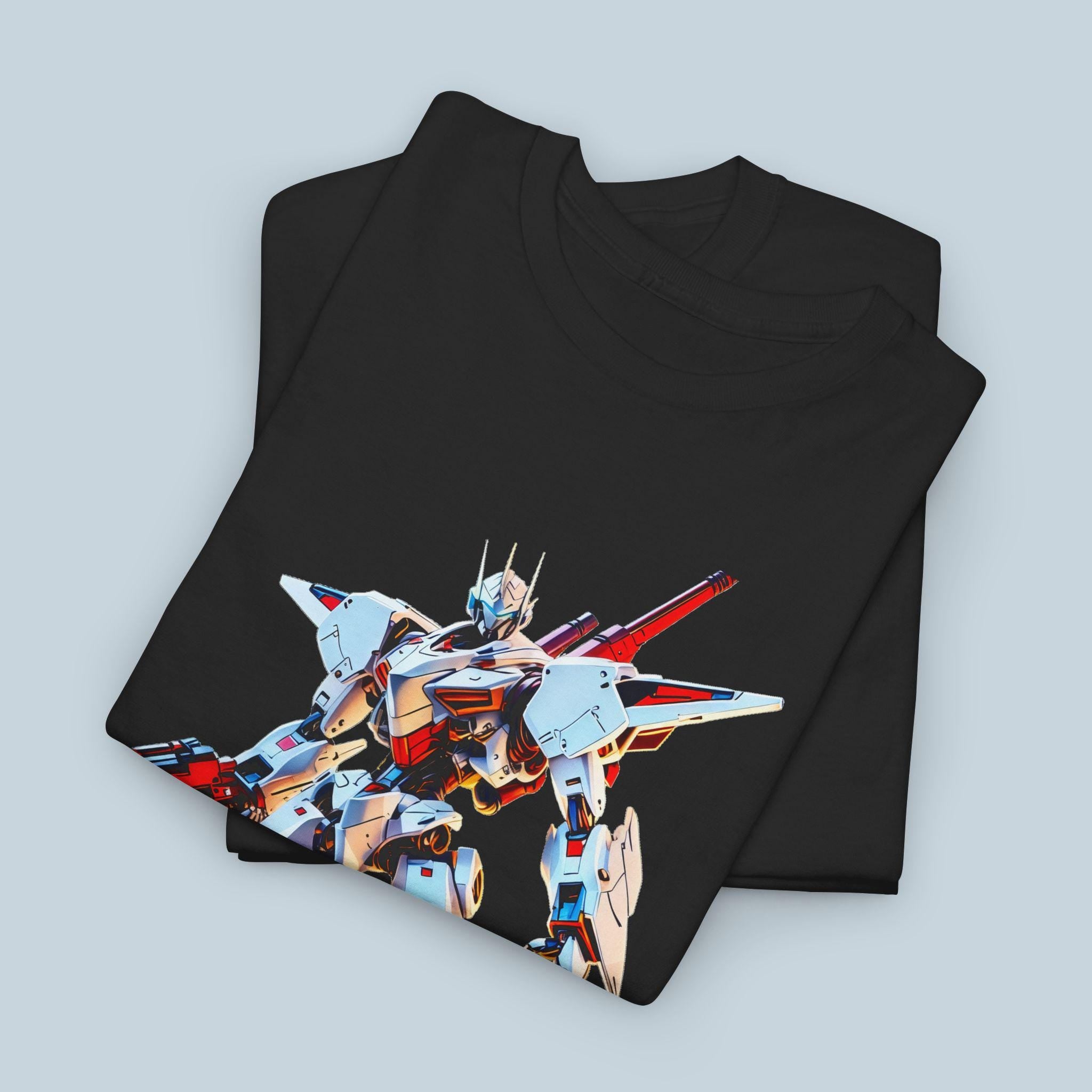 Retro 90s Mech Anime T Shirt Classic Robot Warrior Tee Vintage Mecha Graphic Gift for Anime Fans and Gamers