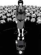 The Mirror Replacement Poster – Horror Anime Wall Art, The Hollow Echo Series, Identity Horror Artwork, Dark Reflection Anime Print, 24x36