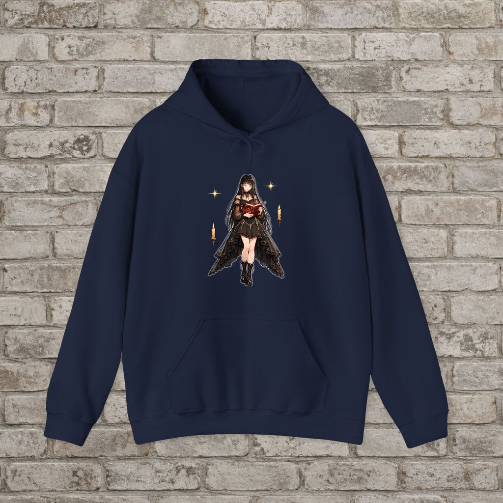 Occult Candlelit Grimoire Gothic Anime Hoodie