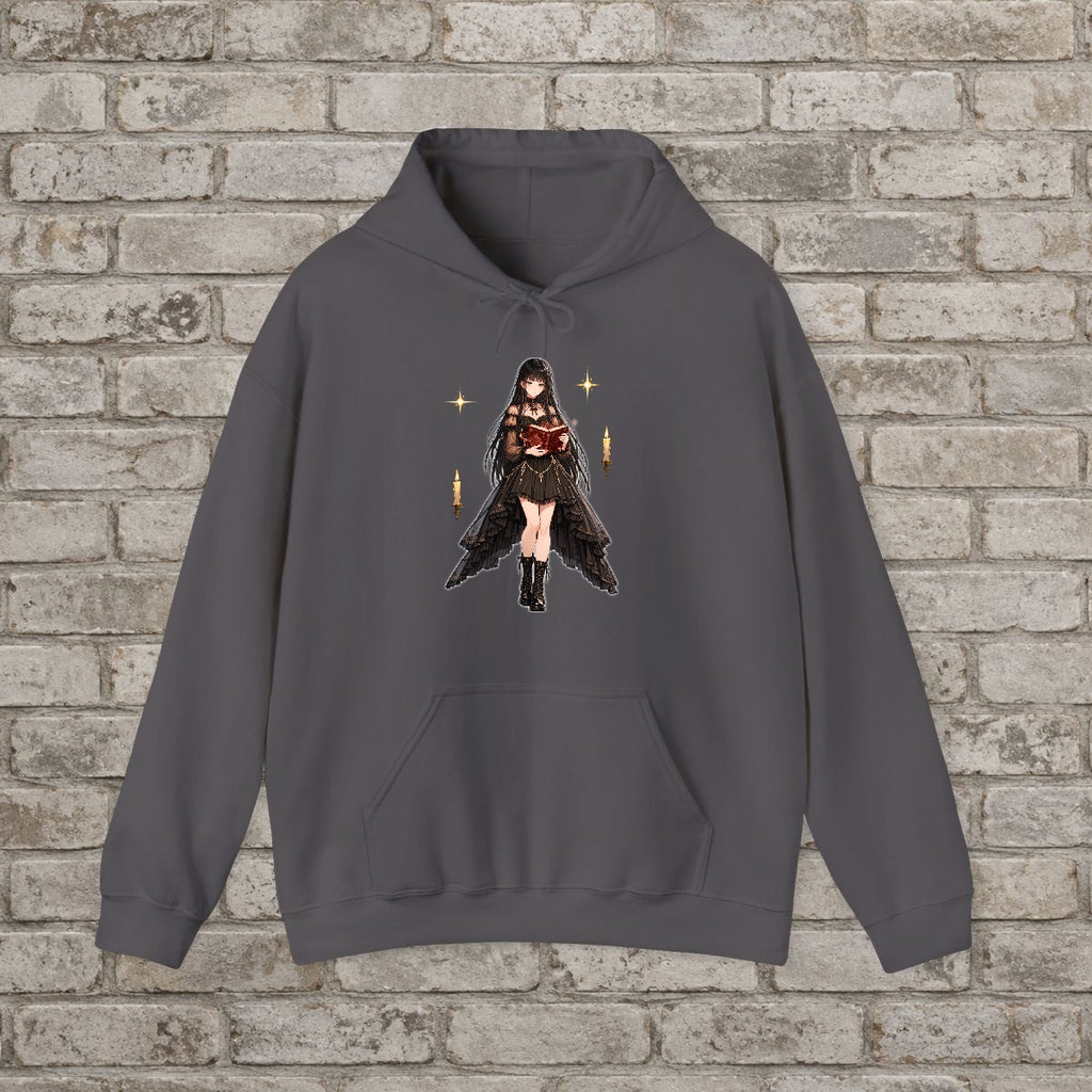 Occult Candlelit Grimoire Gothic Anime Hoodie